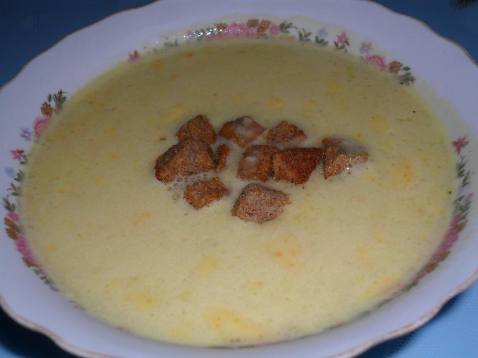 Суп-пюре сырный с курицей